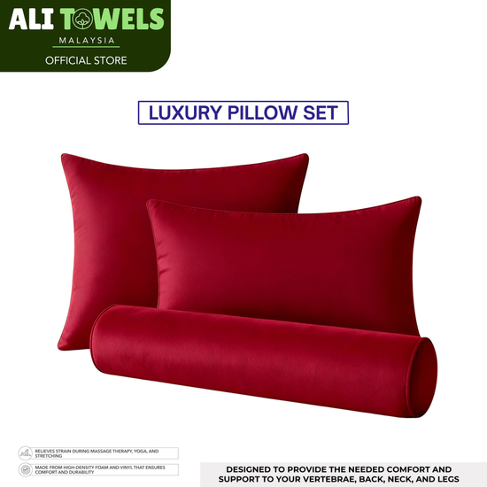 Luxury Pillow Set (2 Sleeping Pillows + 1 Bolster)