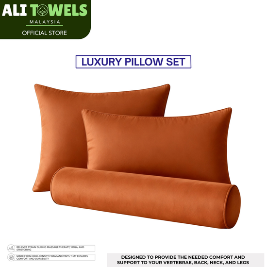Luxury Pillow Set (2 Sleeping Pillows + 1 Bolster)
