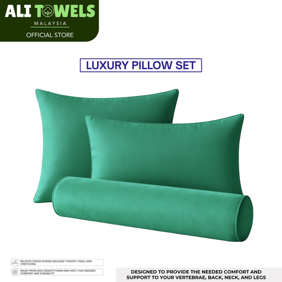 Luxury Pillow Set (2 Sleeping Pillows + 1 Bolster)