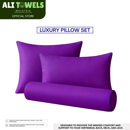 Luxury Pillow Set (2 Sleeping Pillows + 1 Bolster)