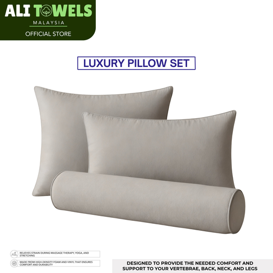 Luxury Pillow Set (2 Sleeping Pillows + 1 Bolster)