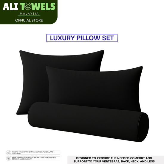 Luxury Pillow Set (2 Sleeping Pillows + 1 Bolster)
